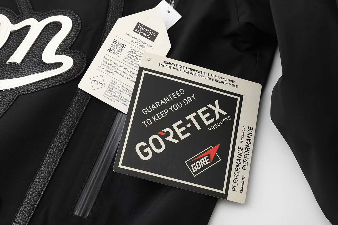Supreme Vanson Leathers Gore Tex Shell Jacket Black Blue White Fw25 (17) - www.newkick.org